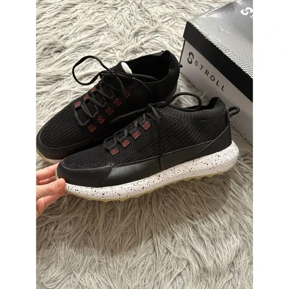 Stroll Performance Knit Golf Shoe Red Black Laces Sporty Mens Sise 10‎ NWT